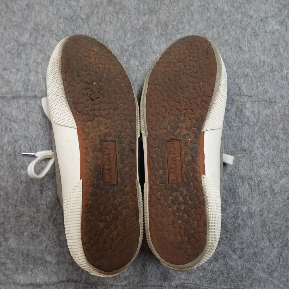 Ralph Lauren Sneakers Womens 6.5 Jolie Linen Lace Up Gray Fashion Casual - Picture 6 of 8